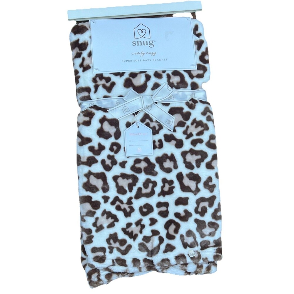 SNUG Plush Baby Blanket Cheetah Leopard Animal Print Super Soft Cozy New